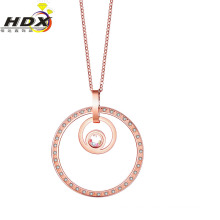 Fashion Accessories Stainless Steel Jewelry Gold Diamond Necklace (hdx1139)